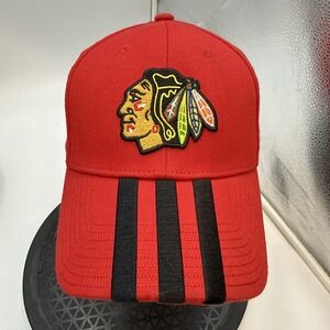 Chicago Blackhawks ADIDA Hat Cap  Mens STRAPBACK Red NHL Hockey Dad Hat